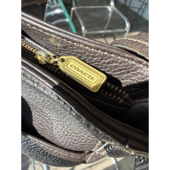 Vintage 90s COACH Sonoma 4924 Lg Chocolate Brown Shoulder Bag Pebbled Leather - Picture 6 of 12